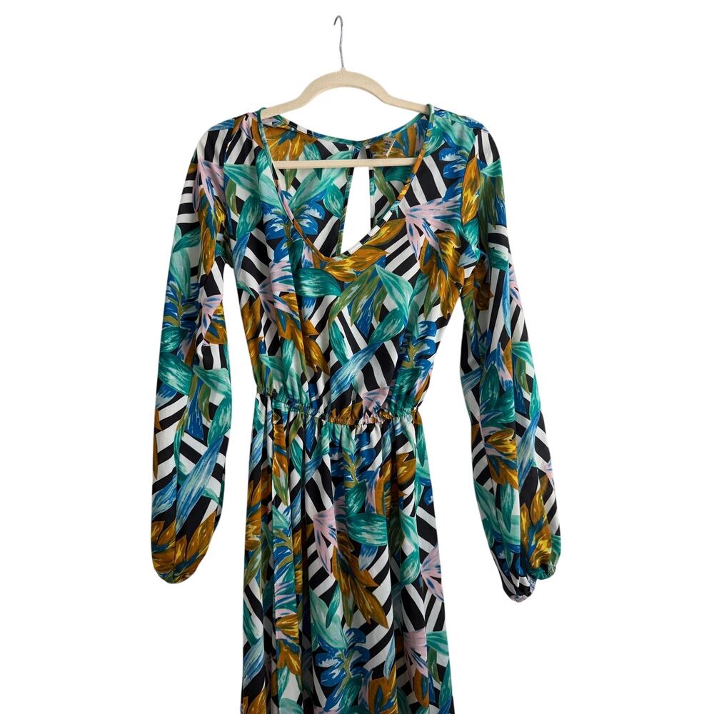 SHOW ME YOUR MUMU Jocelyn Maxi Dress Birds of Paradise Tropical Floral M - Picture 3 of 7